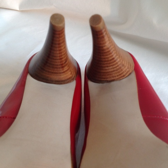 Red Peep Toe Heels NWT - Picture 5 of 8